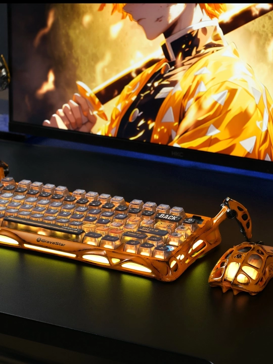 O'yin klaviatura Gravastar Mercury K1 Pro Yellow