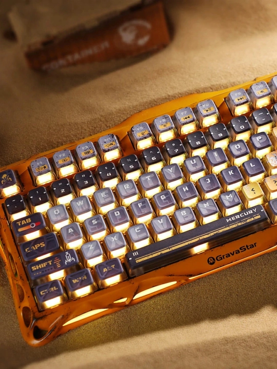 O'yin klaviatura Gravastar Mercury K1 Pro Yellow