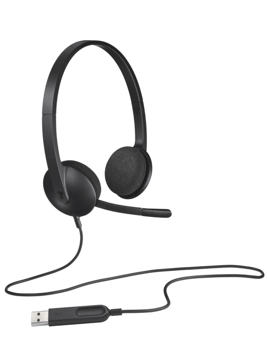 Проводная гарнитура Logitech H340 USB, с микрофоном с шумоподавлением