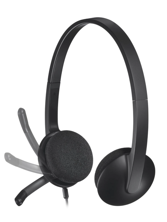 Проводная гарнитура Logitech H340 USB, с микрофоном с шумоподавлением