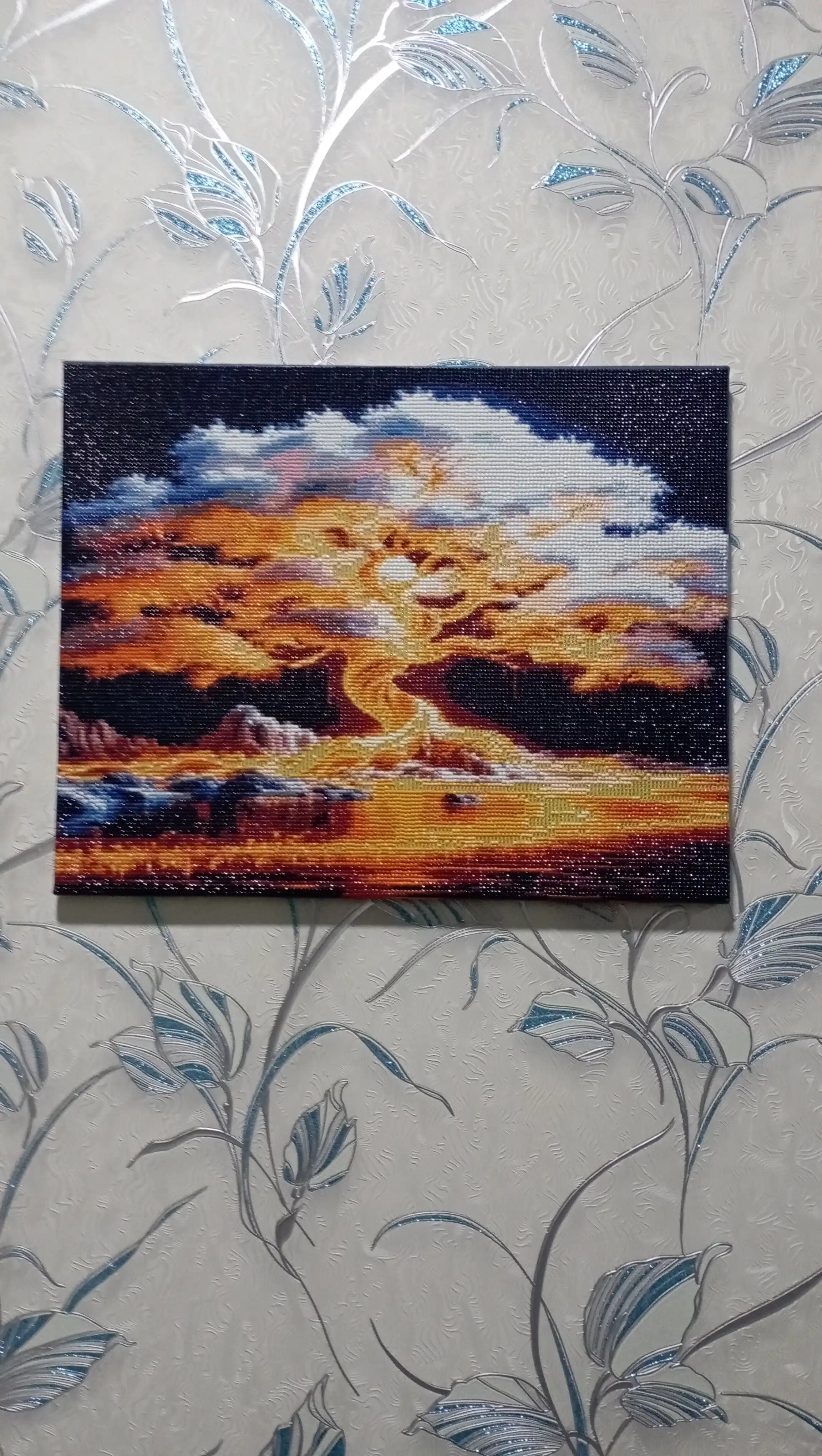 Olmos mozaika, fosforli (tunda porlaydi) 40*50 sm "Manzara"