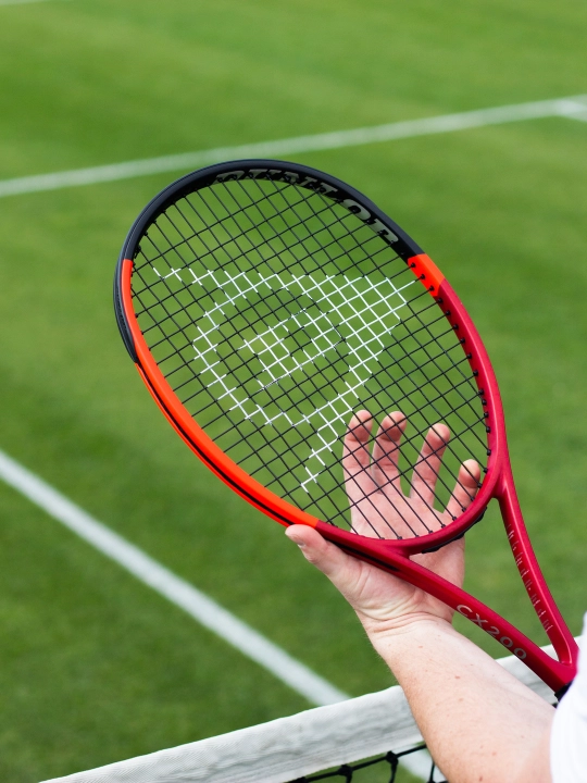 Tennis raketkasi professional Dunlop CX 200 LS yengil model / qizil / nazorat