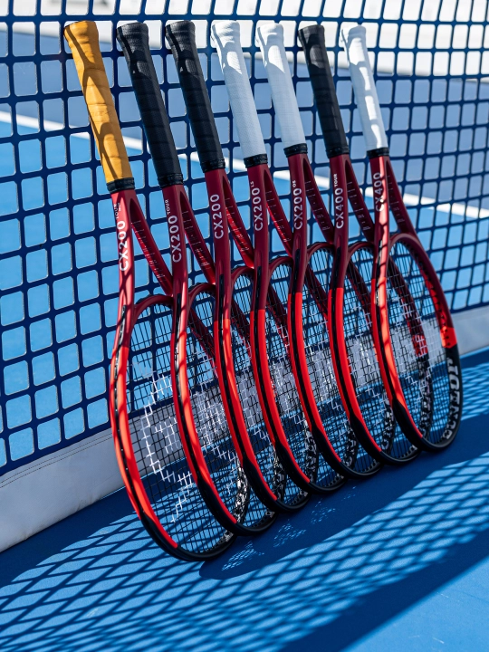 Tennis raketkasi professional Dunlop CX 200 LS yengil model / qizil / nazorat