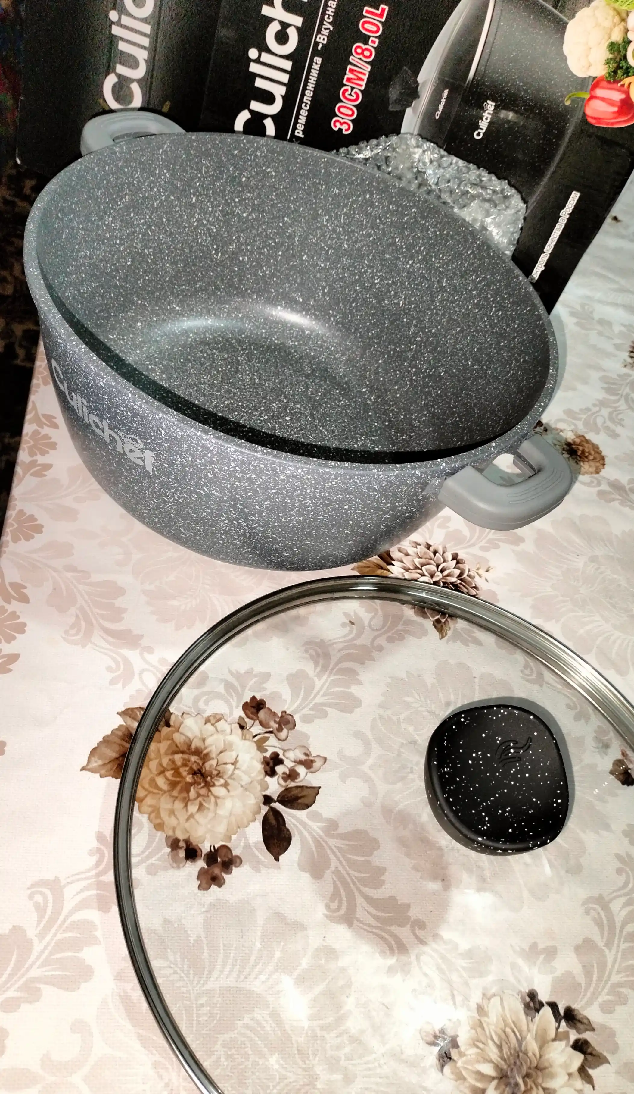 Granit shisha qopqoqli qozon, CULICHEF dan kuyishga qarshi qoplamali