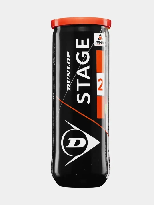 Мягкие обучающие оранжевые мячи DUNLOP STAGE2 ORANGE для детей и взрослых  - 