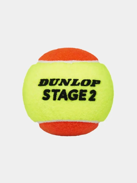Bolalar va kattalar uchun yumshoq o‘quv tennis to‘plari DUNLOP STAGE 2 ORANGE