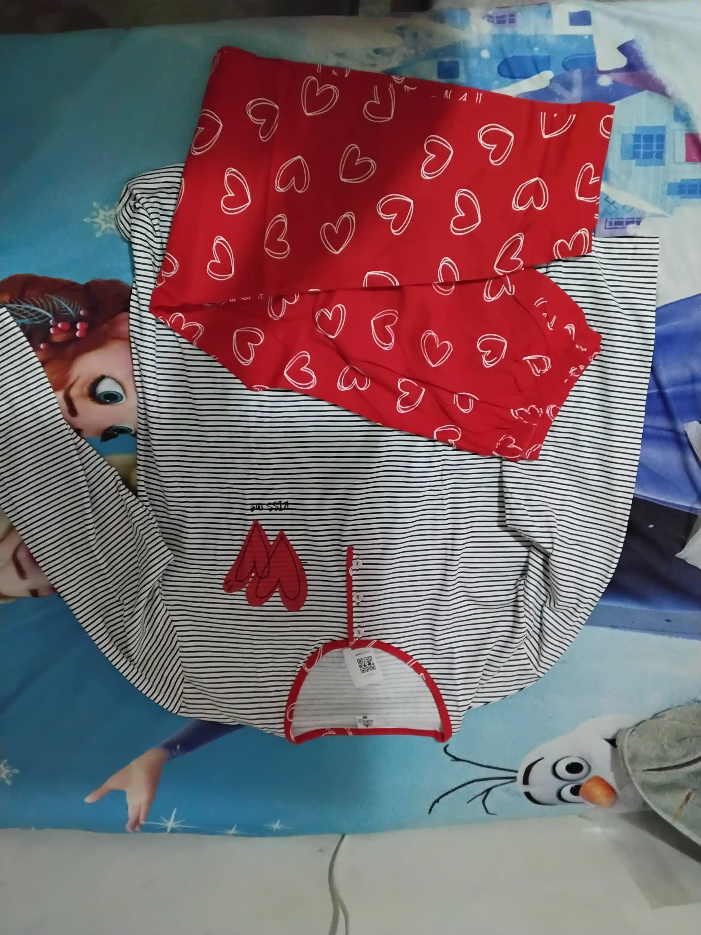 Ayollar pijama to‘plami, ishton va ko‘ylak, 100% paxta