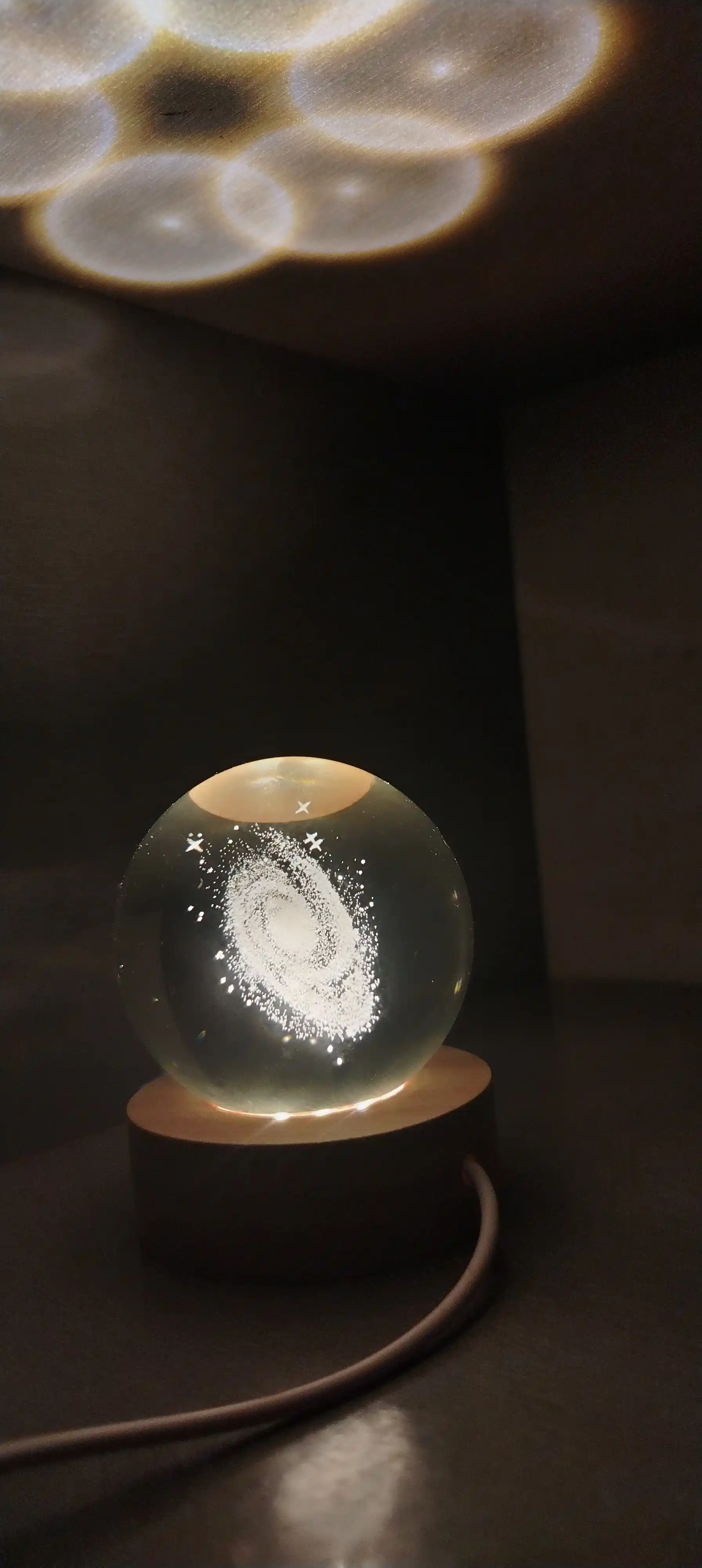 Хрустальный шар ночник 3D, антистресс, настольный светильник, лампа LED, для детей, 6 см