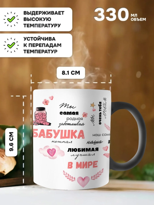 Ona, buvi, dada, bobolar uchun rangini o‘zgartiradigan buqalamun krujkasi - 
