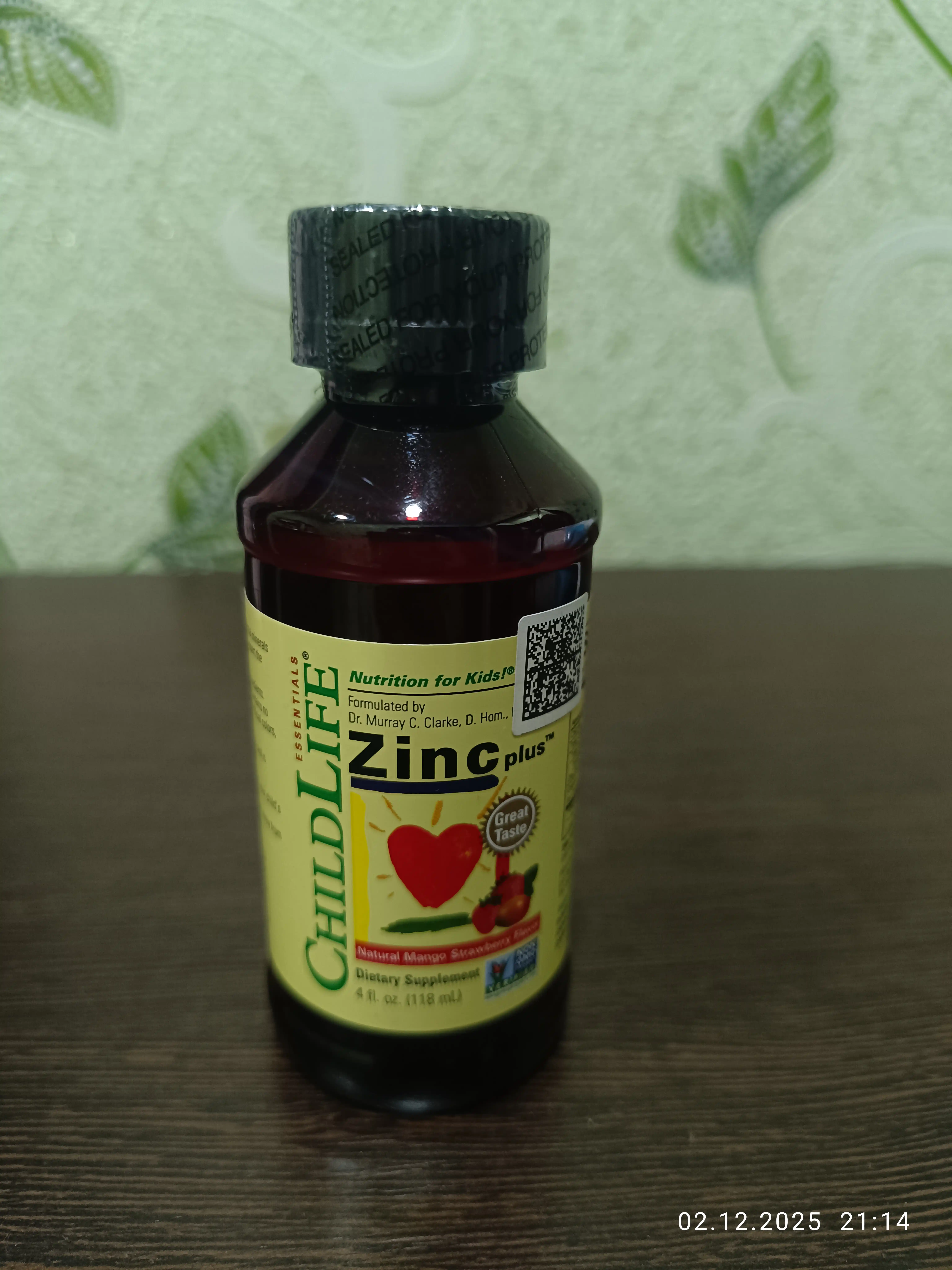 ChildLife Essentials, Цинк (Zinc Plus) с натуральным вкусом манго и клубники, 118 мл