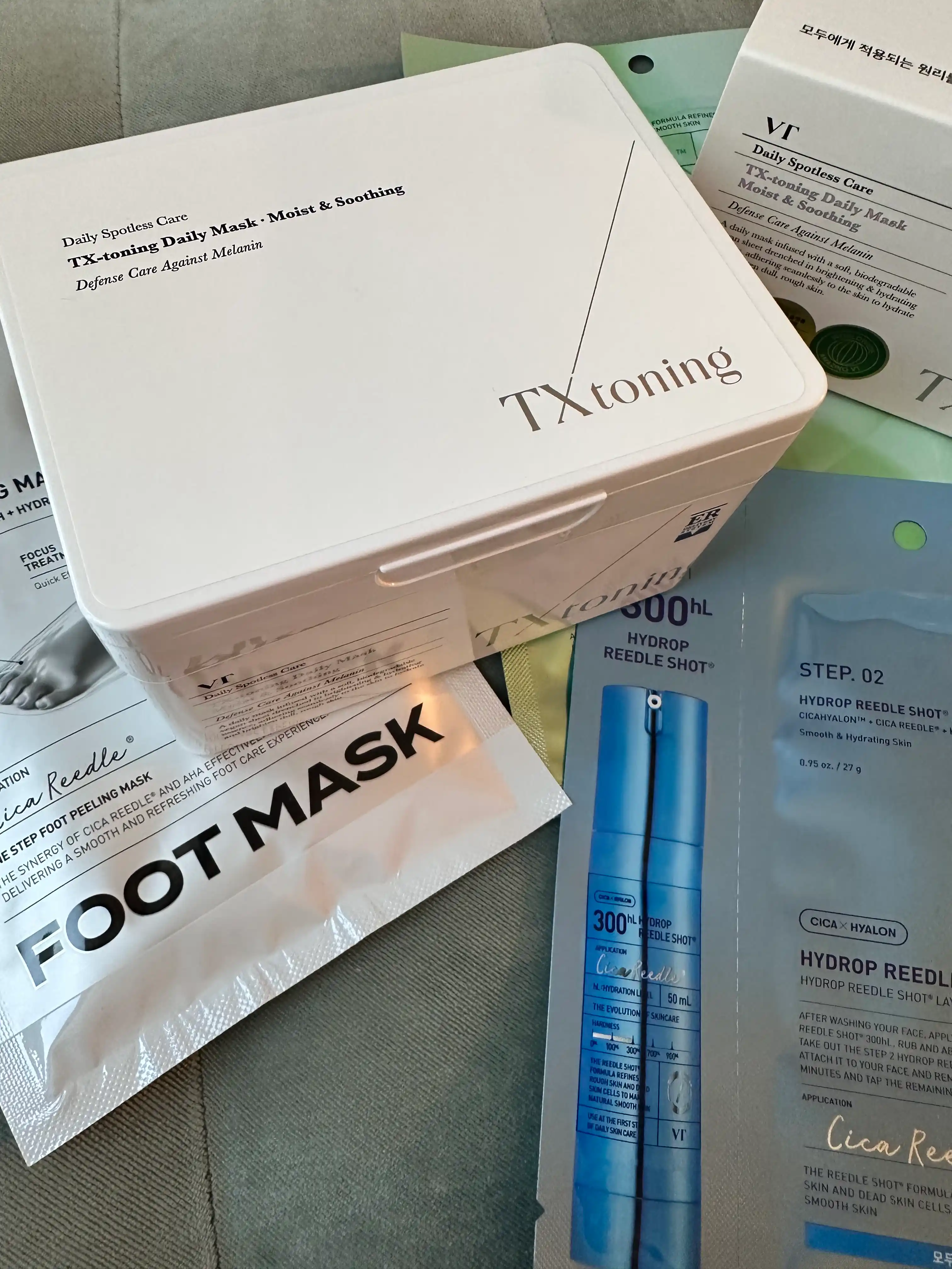 Тканевые маски для лица VT Cosmetics набор, PDRN, витамин С, ретинол, коллаген, пептиды