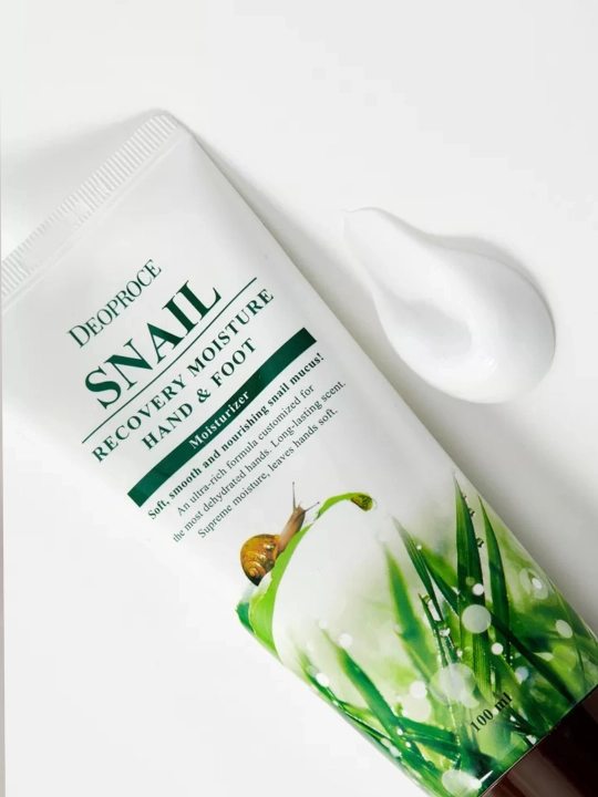 Snail Recovery Moisture - Корейский крем для рук и ног с муцином улитки