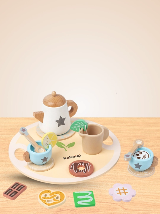 Деревянный игровой Чайный набор, для детей