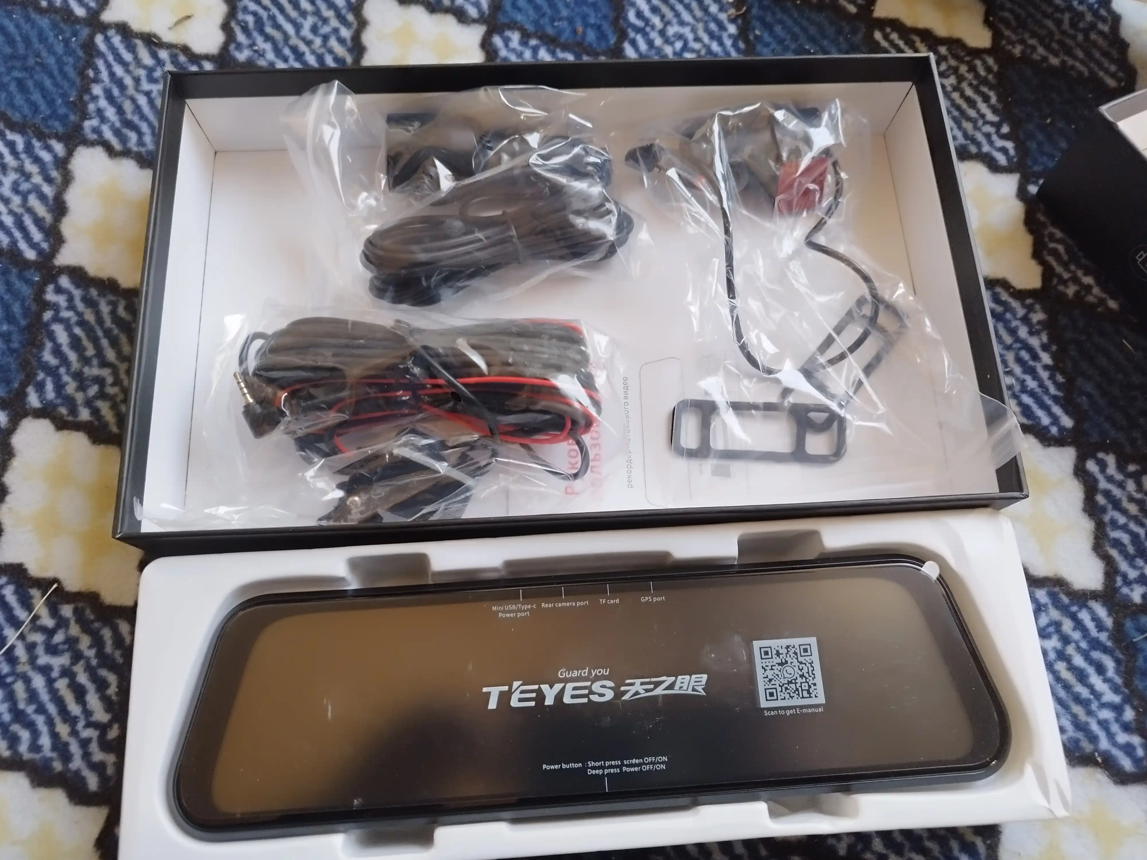 Видеорегистратор для автомобиля TEYES Q8 PRO, с 3 камерами, Wi-Fi, зеркало заднего вида