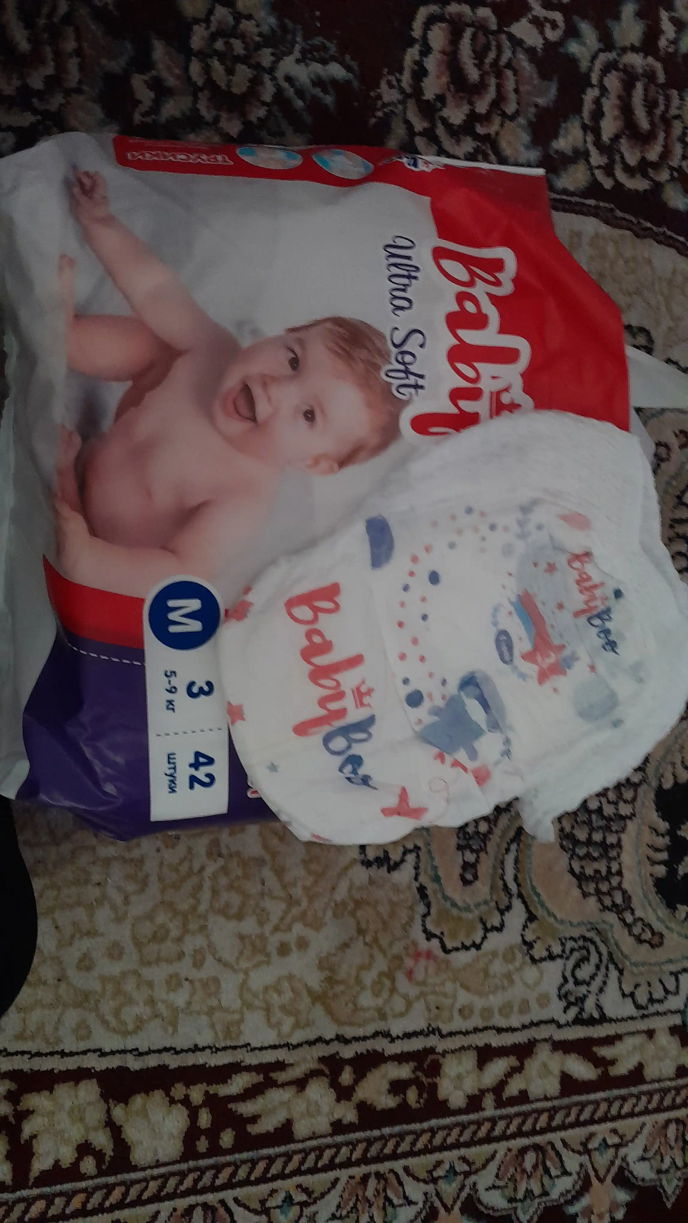 Bolalar trusik tagliklari BabyBoo UltraSoft №3, 5-9 kg, 42 ta dona
