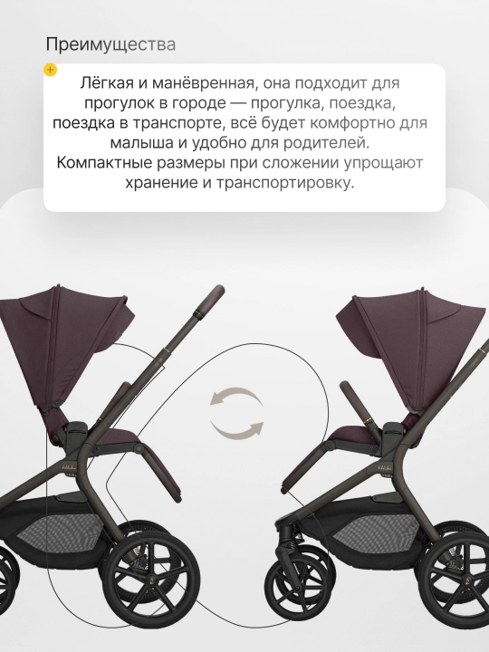Коляска 2в1 KikkaBoo Goya Platinum