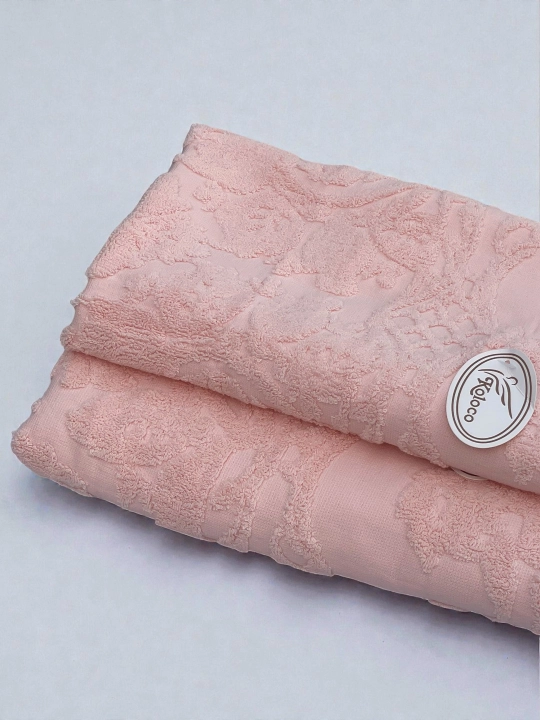 Турецкие банные полотенца – 2 штуки, 70×135, 50×85, мягкие, быстро сохнут, 100% хлопок