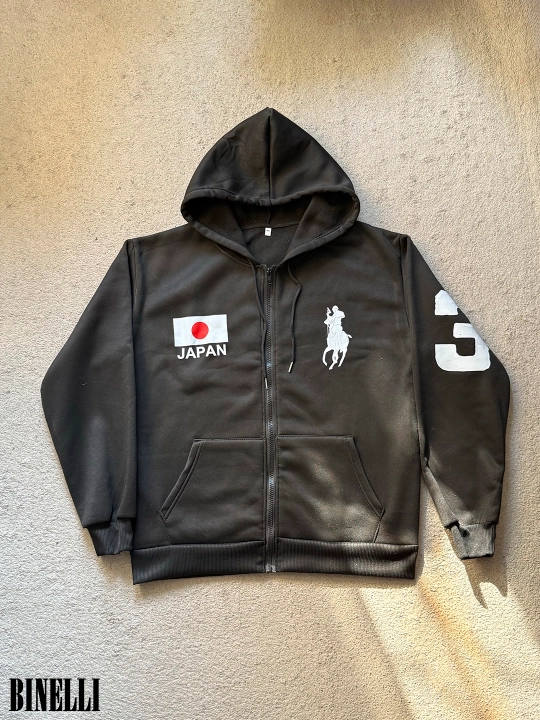 Erkaklar va ayollar uchun Ralph Lauren, kapyushonli va molniyali xudi, zip, kurtka, S–2XL