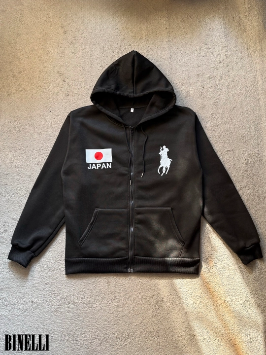Erkaklar va ayollar uchun Ralph Lauren, kapyushonli va molniyali xudi, zip, kurtka, S–2XL