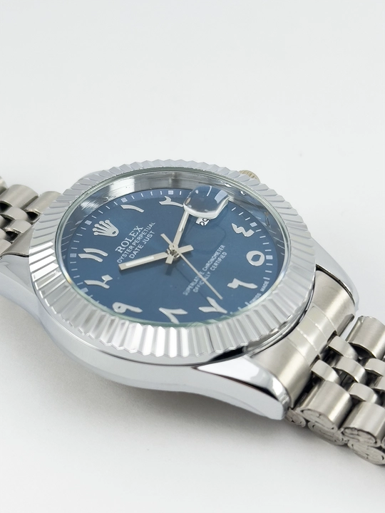 Erkaklar qo‘l soati, metall braslet, arab raqamli siferblat, datejust, sovg‘a qutisida