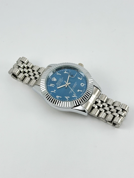 Erkaklar qo‘l soati, metall braslet, arab raqamli siferblat, datejust, sovg‘a qutisida