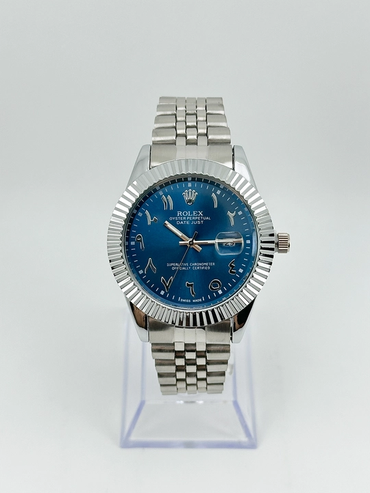 Erkaklar qo‘l soati, metall braslet, arab raqamli siferblat, datejust, sovg‘a qutisida