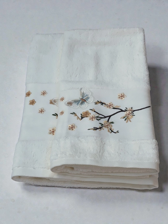 Турецкие банные полотенца – 2 штуки, 70×135, 50×85, мягкие, быстро сохнут, 100% хлопок