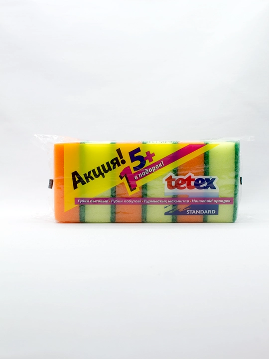 TETEX maishiy gubkalar, 5 dona + 1 dona sovg'a - 
