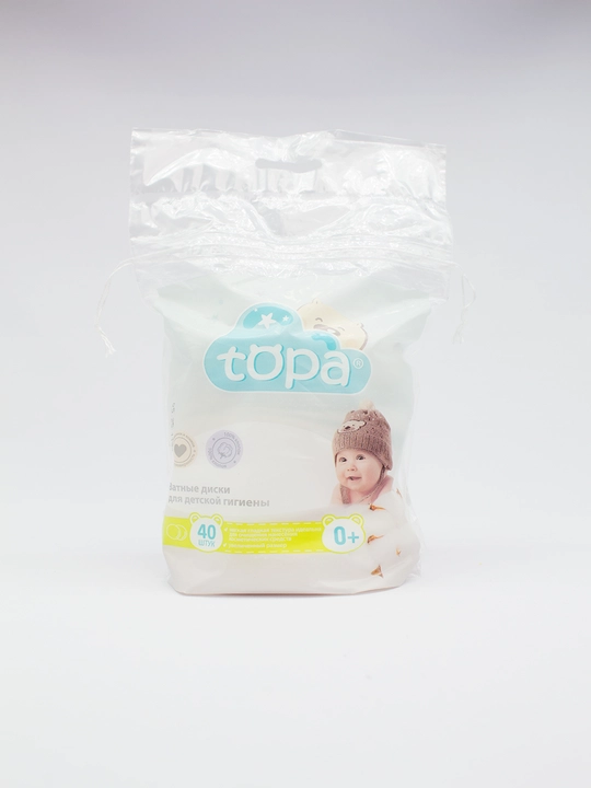 Ватные диски детские Topa, 40 шт