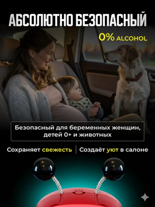 Aqlli AI aromadiffuzor Avto 2025; Type-C avtomatik smart salon tozalagich