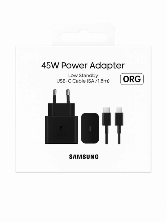 Зарядное устройство Samsung 45W ORG Type-C (Очень быстрая зарядка 2.0, кабель 5A / 1.8м) - 