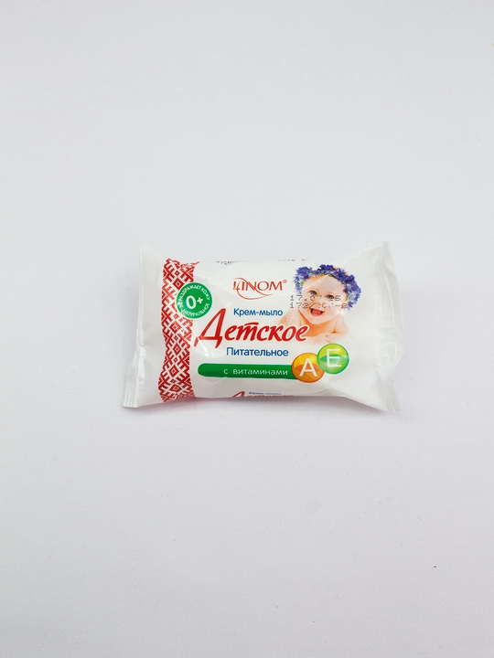 A va Ye vitaminlari qo‘shilgan "Linom" bolalar sovun-kremi, 65 g