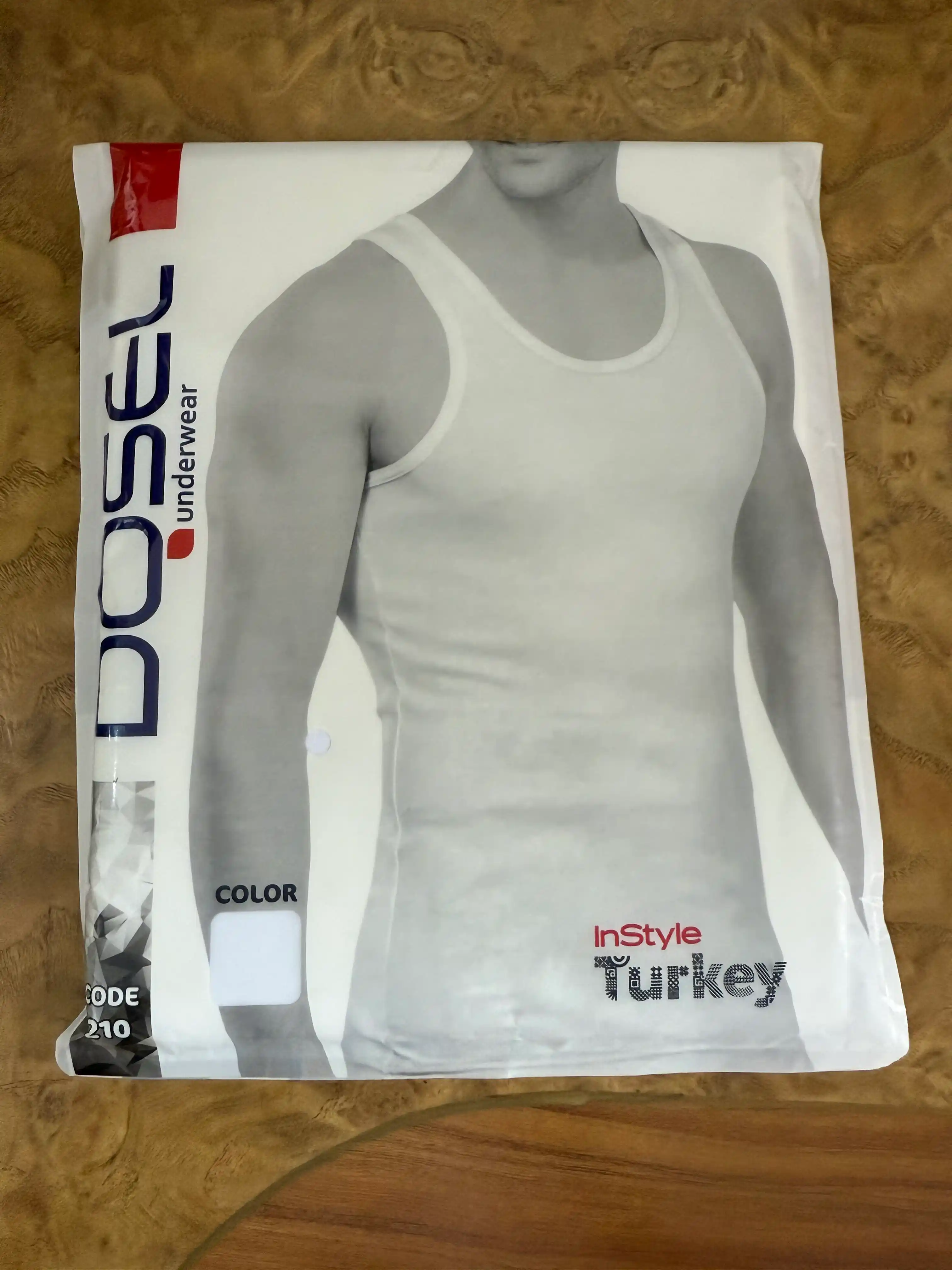 Erkaklar uchun mayka, choksiz, 100% paxta