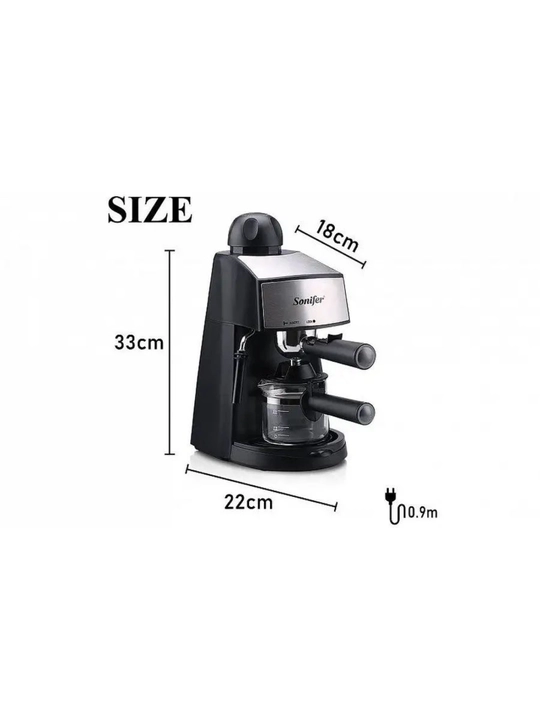 Кофеварка Sonifer SF-3534 — 800 Вт, давление 3.5 бар, объем 240 мл