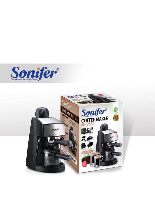 Кофеварка Sonifer SF-3534 — 800 Вт, давление 3.5 бар, объем 240 мл