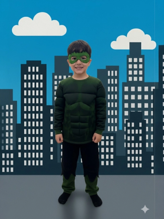 Karnaval kostyumlari Batman, Superman, Hulk