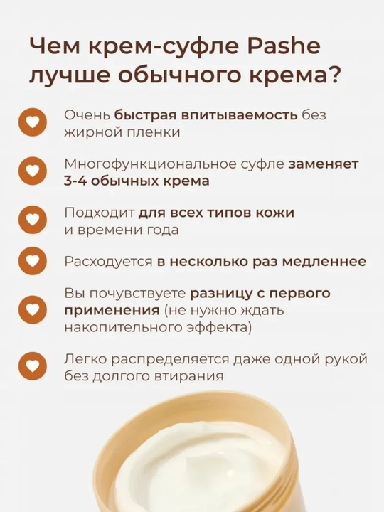 Крема - суфле для тела (Какос / Манго / масло Ши), Pashe 200мл
