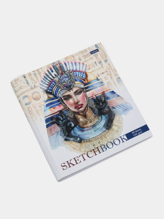 SketchBook Misr malikasi daftari, chiziqsiz, qattiq muqovali, 80 varaq, A5f, 165x200 mm, 100g/kv.m