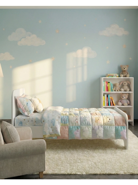 Acacia bir kishilik krovat, 203×94,5×29 sm, matras bilan, saqlash bo‘limli