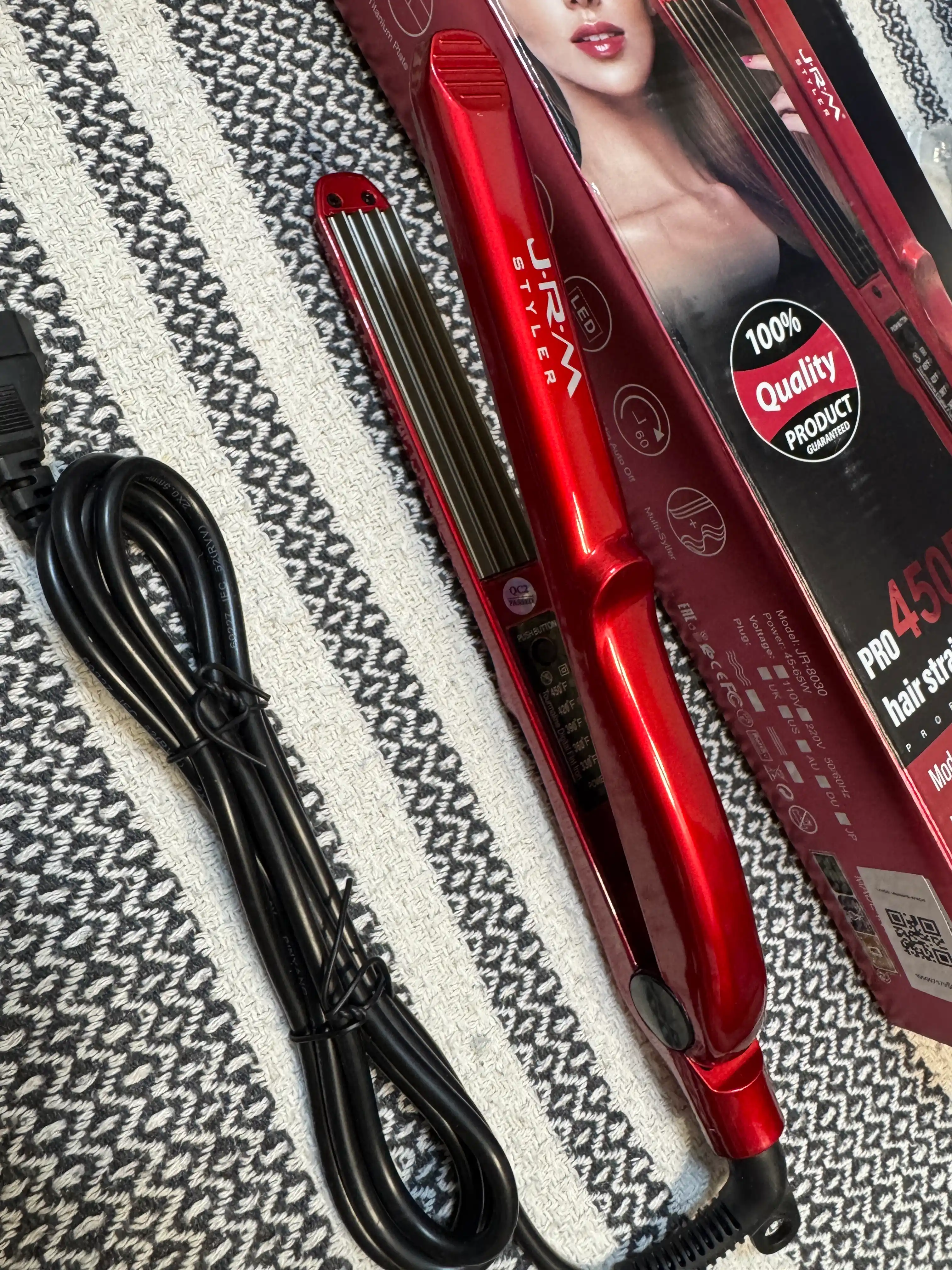 JRM styler professional gofre soch dazmoli, keramik plastinalar bilan