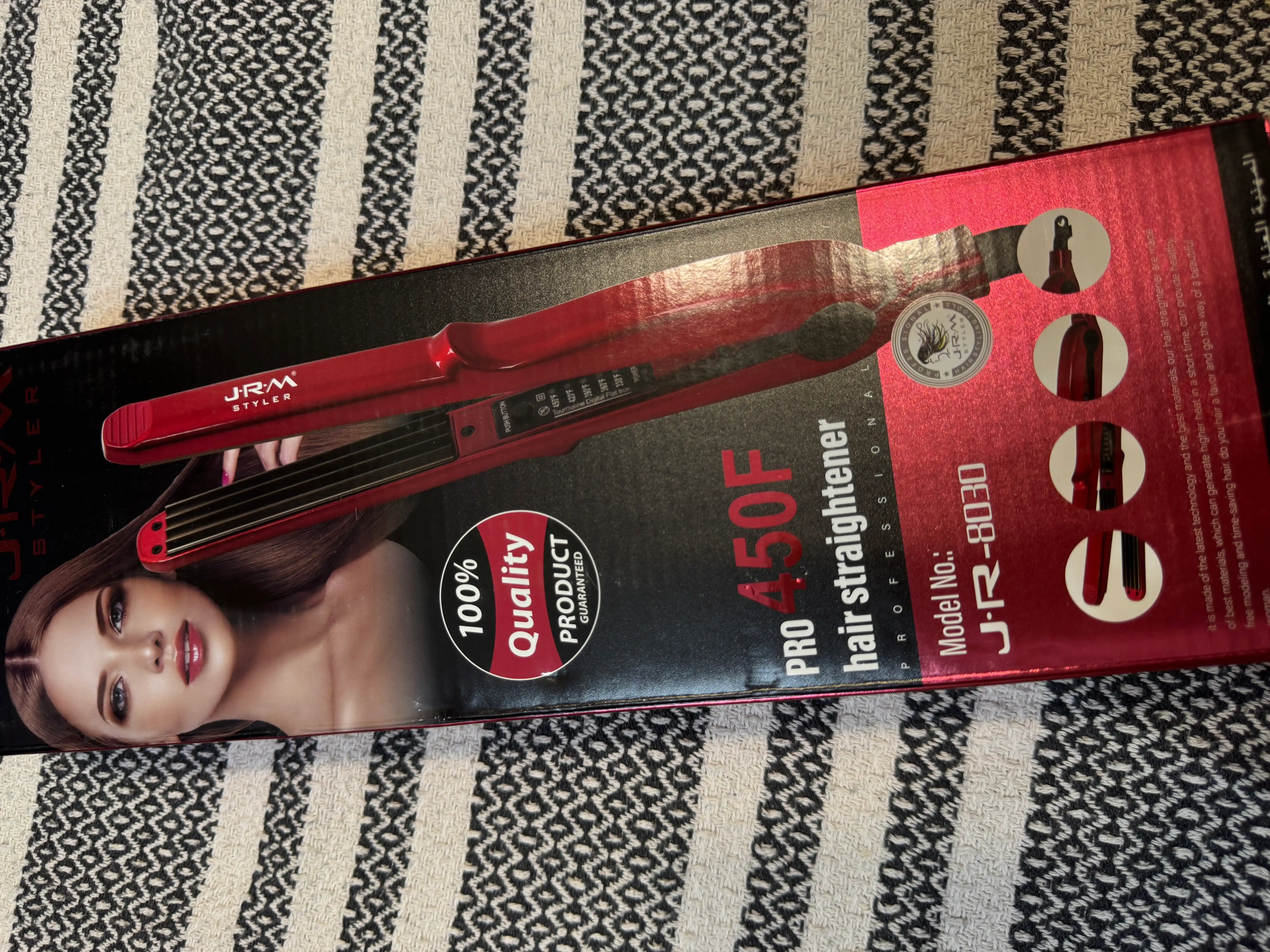 JRM styler professional gofre soch dazmoli, keramik plastinalar bilan