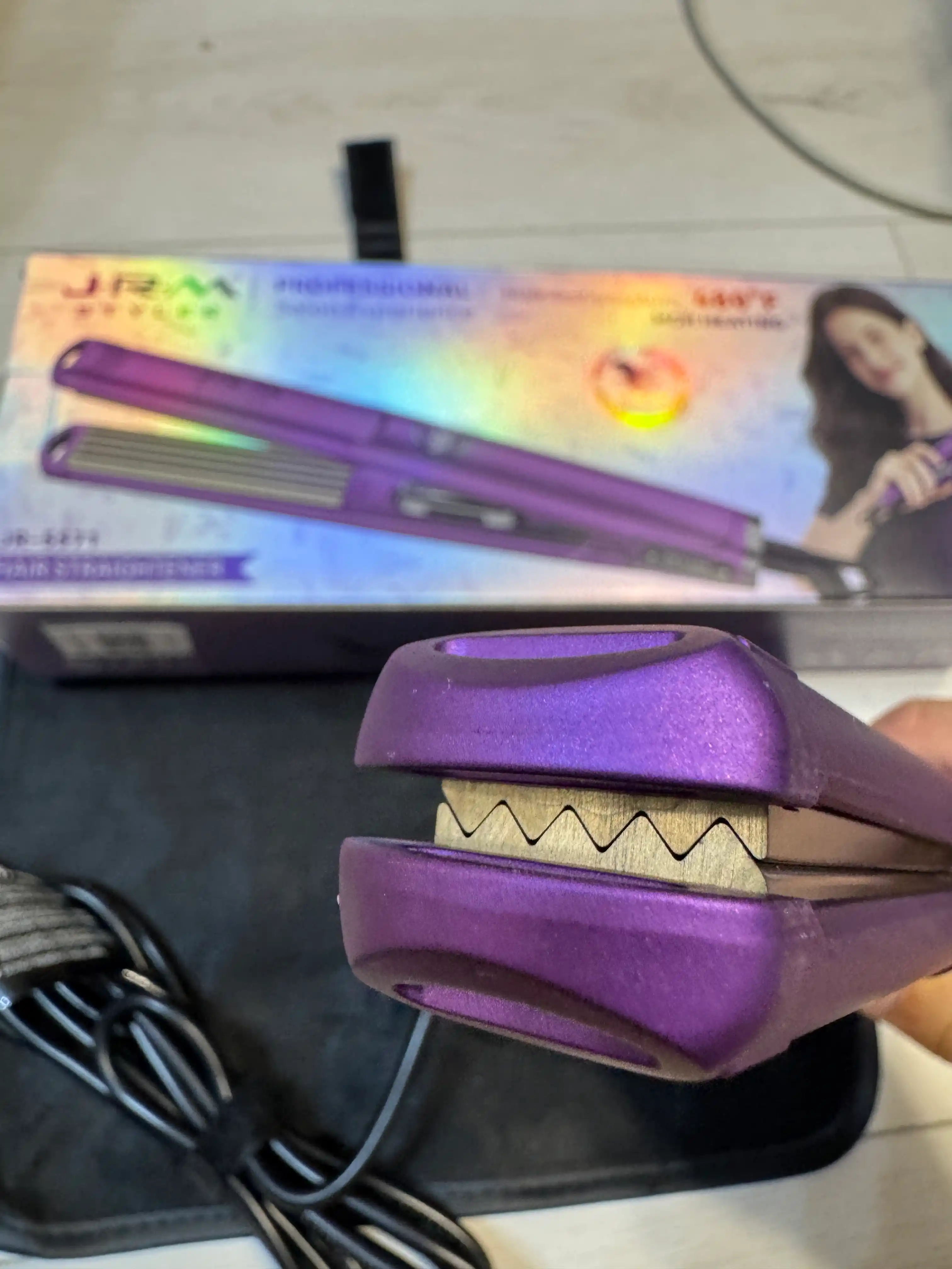 JRM styler professional gofre soch dazmoli, keramik plastinalar bilan