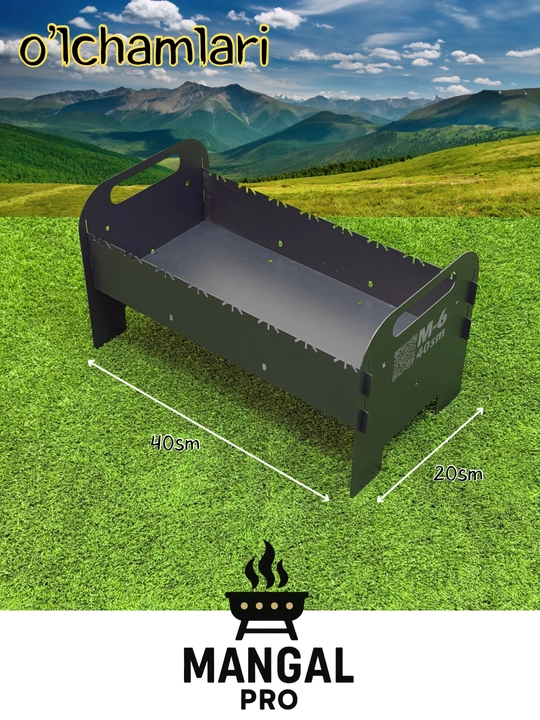 Складной мангал с аксессуарами Mangalpro M-6 крашеные и без крашеные