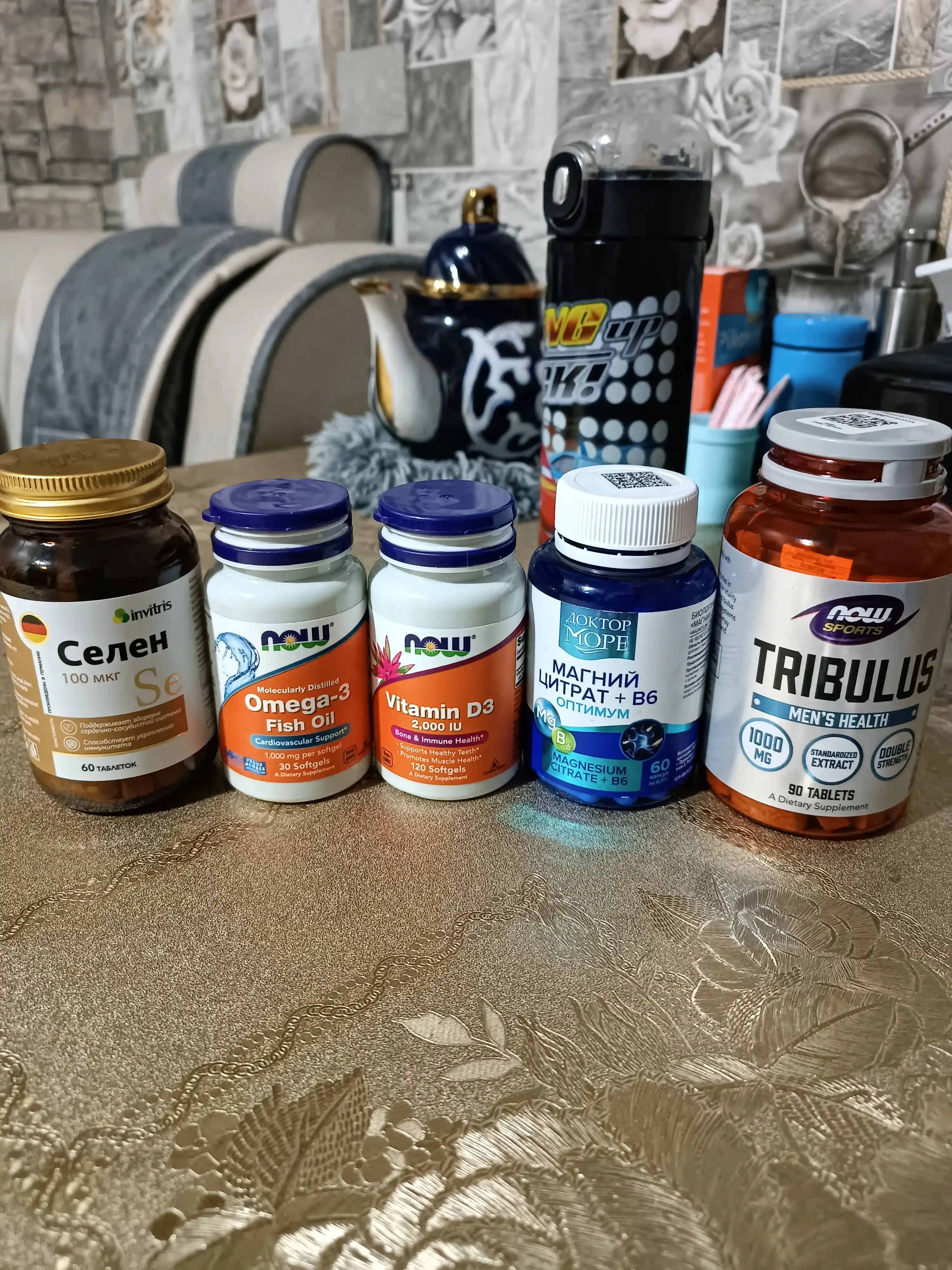 Таблетки для укрепления организма NOW Foods, Sports, Tribulus, якорцы, 1000 мг, Халяль