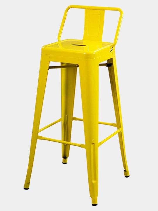 Bar stuli Taylor metalldan ishlangan, 200 kg gacha, bel qo'yish qismi bilan, Loft dizaynda