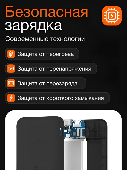 Внешний аккумулятор Mi Power Bank 10000 мАч высокого качества, возможность быстрой зарядки