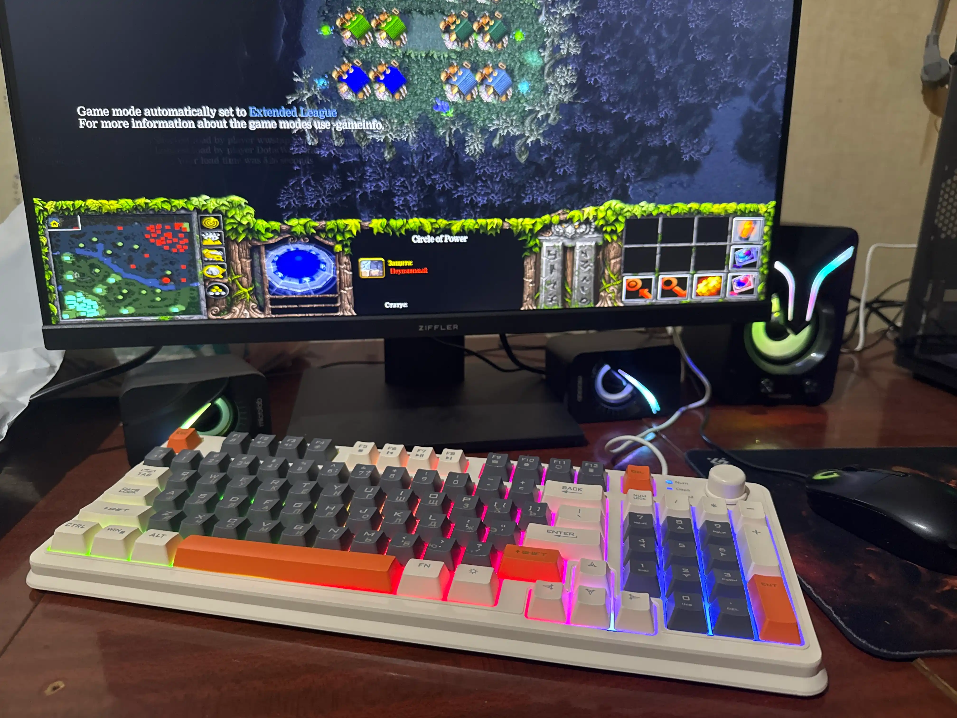 O'yin klaviaturasi simli K82, 98 tugmali, RGB yoritgichli