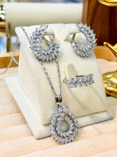 Набор украшений, серьги, кольцо, цепочка XUPING — CARTEIR-XITOY-МЕНТОЛ-19