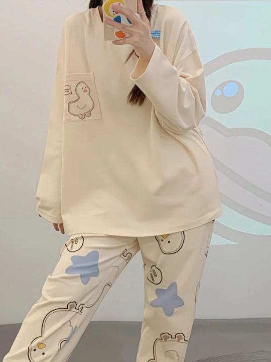 Ayollar va qizlar uchun pijama, ikki dona, ichki siynabandli, kofta va shimli, 2 tasi 1 da