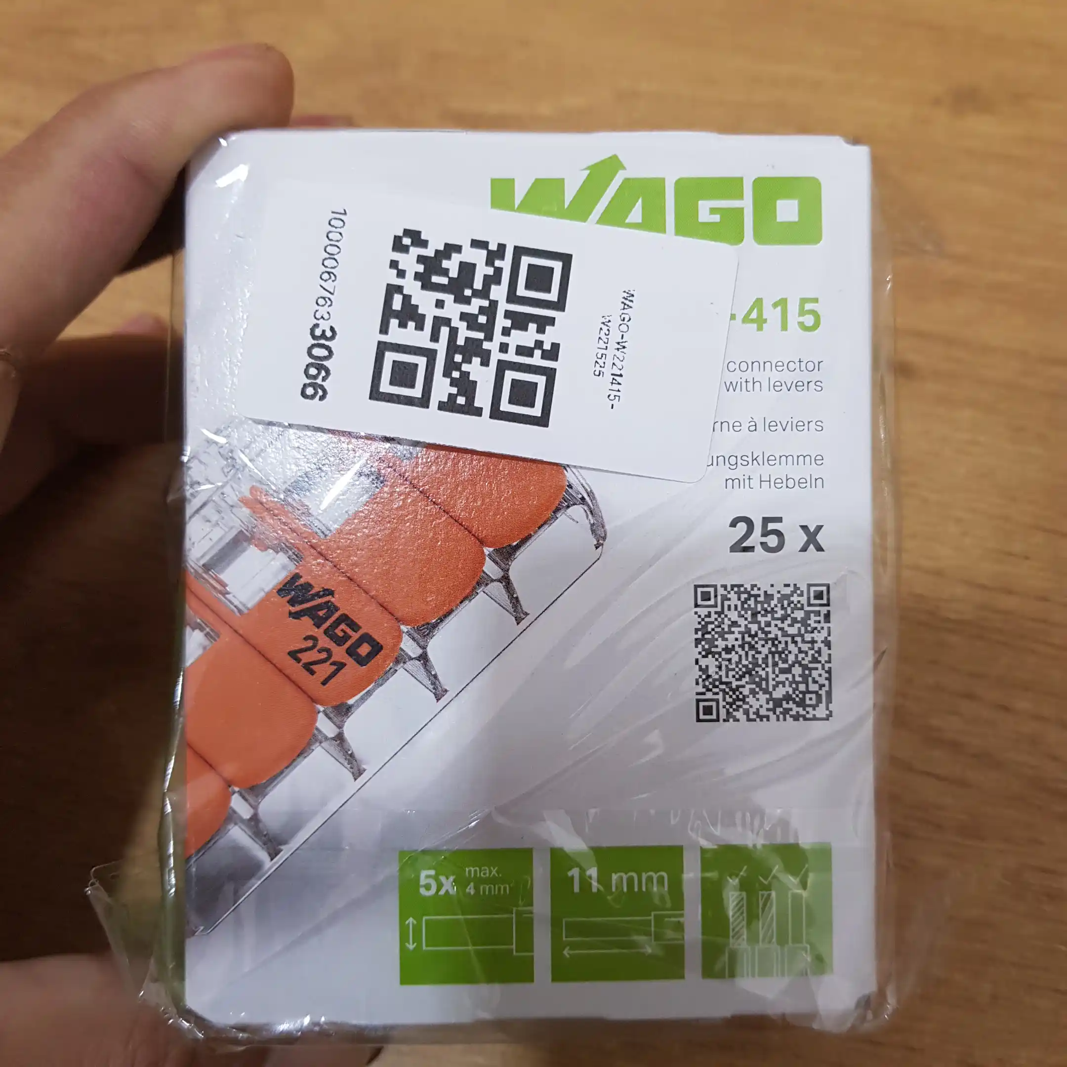 5-simli klemma, 4 mm², Wago 221-415